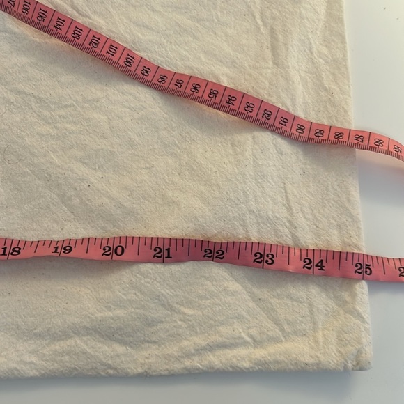 Tory Burch Beige Canvas Duster Bag with Pink Design With Logo Charm - Picture 3 of 4